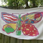 Vtg 7up The Uncola Pat Dypold   s Design Butterfly Psychedelic Beach Towel Rare