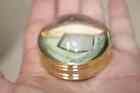2  Vintage Antique Style Solid Brass Heavy Glass Magnifying Desk Lens Magnifier