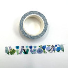 Blue Flower Floral Washi Tape Planners Journal Scrapbooking Card Making