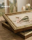 Insimsea Vintage Gold Framed Wall Art  Bird With Flower Branch Oil Painting C   