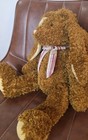 Dan Dee Collector s Choice Brown Bunny Rabbit Plush 11  Plaid Bow Vintage Style