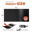 Aluminum Heat Shield Wrap - Reflects 95  Of Radiant 12  X 24  X 0 02  Black