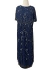Romans Navy Beaded Caplet Gown Size 24w Formal Maxi Dress Mother Of The Bride