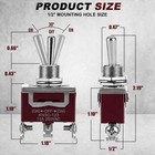 Momentary Toggle Switch 2-pack  12v Dc 30a  Spdt 3 Pin  on -off- on 