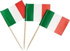 100 Pack Italy Flag Italian Toothpick Flags Cocktail Picks Mini Cupcake Toppers