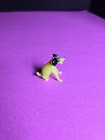 Miniature Black   Yellow Fox Terrier Dog Blown Glass Animal Figure Dollhouse Etc