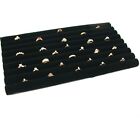 Wood Jewelry Display Case Box 36 Ring Velvet Insert