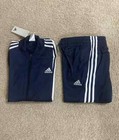 Adidas Womens 3 Stripes Tricot Tracksuit Nwt Jacket   Pants Set Legend Ink Blue