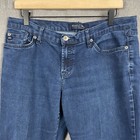 Rivet   Blues Jeans Womens 12p Blue Pants Faded Slim Straight Casual Dark Denim