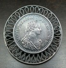 Ornate Antique 1760 Austrian Empire Medal   800 Silver Brooch