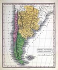1828 Jh Young Map South America Argentina Chili Patagonia Buenos Aires Santiago