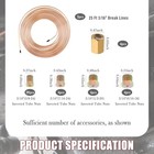 2 Sets 3 16 Brake Lines Kit 25 Ft Flexible Copper Brake Line 3 16 With Brakes 