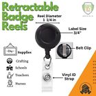 Bulk 25 Pack - Premium Retractable Id   Key Card Badge Reels With Belt Clip