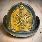 Fire Helmet Cast Iron Bottle Opener With Zinc Embossed Plate