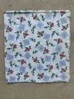 Vtg Flour Feed Sack Full Open Fabric Floral Rose Bud Cornflower Stamp 17 5x19   