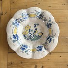 Antique 17th Century Delft Lobed Dish Charger Dutch Polychrome 1690 Damaged