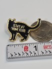 Stay At Home Club Black Cat Lapel Pin