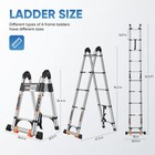 Telescoping Ladder 12 5 Ft A Frame  Extension Multi-purpose With Balance