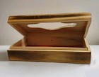 Wooden Rectangular Tissue Box Holder Hinged Lid Handmade 