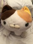 Plush Amuse Cat Kitten Calico Japan  22    Great Condition Brown Gold White  J4