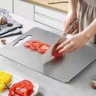 2pcs Titanium Coating Cutting Board Double-sided Kitchen Tool Camping Size S M