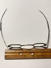 Antique Civil War Era Clear Rectangular Lens Eyeglasses Sliding Temples Brass