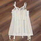Vintage 50s 60s Sears Charmode Corselette Girdle Shaper Side Zip Lace Bullet Bra
