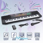 Black 54 Key Music Electronic Keyboard Electric Digital Piano Organ W microphone