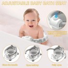 Baby Bath Seat Non-slip Bathtub Chair Suction Cup Toddler Foldable Shower Grey