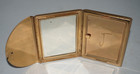 Vintage Coty Gold Tone Envelope Pressed Powder Compact W Applicator Mirror