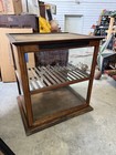 Antique Schulze   s Butter Krust Bread Oak Bakery Display Case Store Countertop