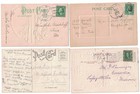 4 Antique 1908-1913 Victorian Christmas New Years Holiday Postcard