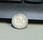 1865 Us 3 Cent Piece  cn  Fine   cleaned 