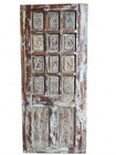 Vintage Indo Spanish Carved Door Solid Wood Rustic Farmhouse Barn Door 81