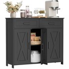 Sideboard Buffet Cabinet White Storage Drawers Adjustable Shelves Sc23w Homhedy