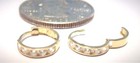 10kt Pure Yellow Solid Gold Small 10mm C z  Baby Huggie Earrings Free Shipping