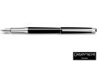 Caran D ache Leman Slim Black Ebony Fountain Pen Medium 4791 782