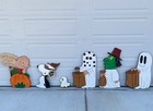 Peanut People Halloween Wood Outdoor Yard Art Halloween Decorations  Beagle