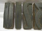 Antique 0-9 Numbers 4  Letterpress Art Deco Wood metal Block Type Set Printing