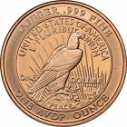 1 Oz Copper Round - Peace Dollar