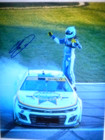 Chase Elliott Kbb Victory Celebration Hms  9 Chevy Zl1 Autographed Nascar Photo