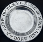 Vintage Wilton Armetale Pewter Bread Plate A Loaf Of Wine And Thou 1970s Dish