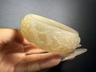 60 8mm Natural Pear-sugar Color Mongolian Jade Bangle shetei Cui hand Carved