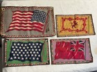 Lot Of 4 Vintage Tobacco Felt Flags 48 American  Us Jack  Scotland  Uk