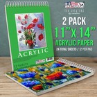 11  X 14  Extra Heavy-weight Acrylic Painting Paper Pad 246lb 12-sheets  2-pads 