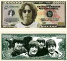 The Beatles    One Million Dollar Bill     Complete  et    Novelty Federal Note 