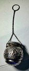 Antique Gorham Sterling  Silver Tea Ball  Infuser Floral Repousse Pattern