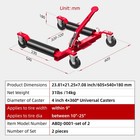 Car Wheel Dolly Jack Set  1500-lbs   9   Ratchet  2 Pieces For Repair Moving Red