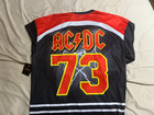 Ac dc Lightning Strikes Logo  73 Jersey Style Shirt Size L Nwt