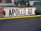 Vintage Apollo Rd Road Double 2 Sides  24 x 6  Embossed Steel Street Sign